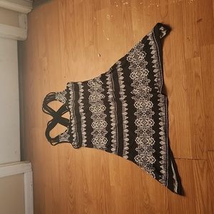 Portocruz black bandana print dress medium